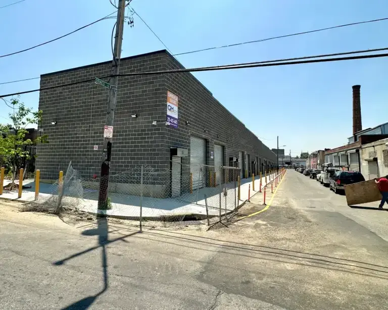 Street view of the 3001 Ormes Street commercial property garage entrance